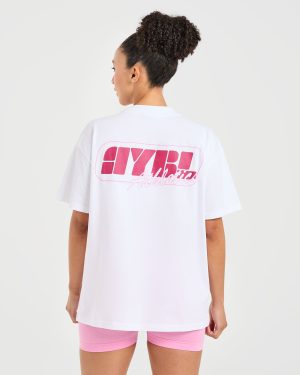 Athletics Retro Oversized T Shirt - White