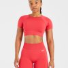Adapt Seamless Crop Top - Salsa Red