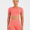 Adapt Seamless Crop Top - Summer Peach